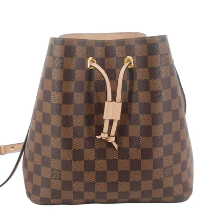 LOUIS VUITTON Neonoe MM Damier Ebene Shoulder Bag Brown