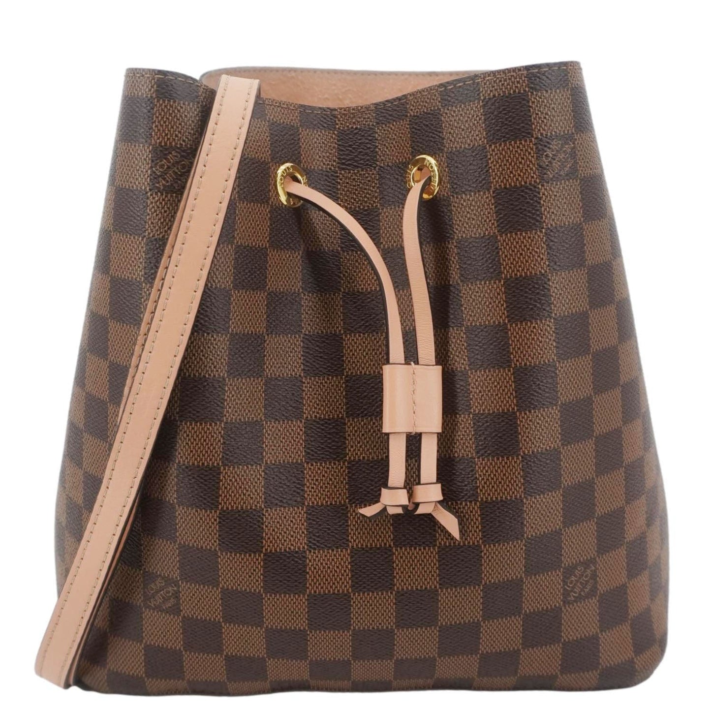 LOUIS VUITTON Neonoe MM Damier Ebene Shoulder Bag Brown
