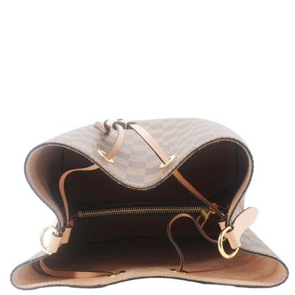 LOUIS VUITTON Neonoe MM Damier Ebene Shoulder Bag Brown