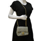 CHANEL CC Pearl Crush Mini Flap Quilted Lambskin Leather Shoulder Bag Light Grey