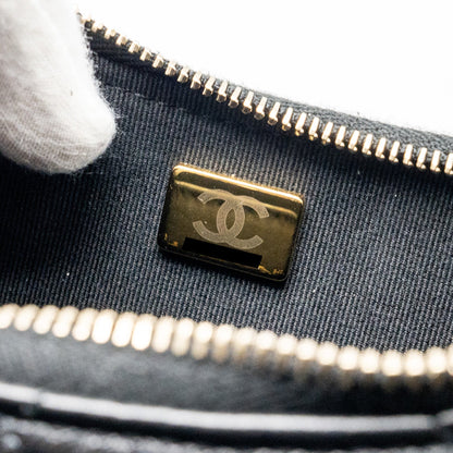 Chanel 23k Hobo Shoulder Bag Calfskin Black  (microchip)