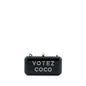 Chanel Votez Coco Evening Clutch with Chain Black L
