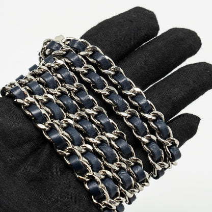Chanel Round clutch with chain lambskin multicolour blue