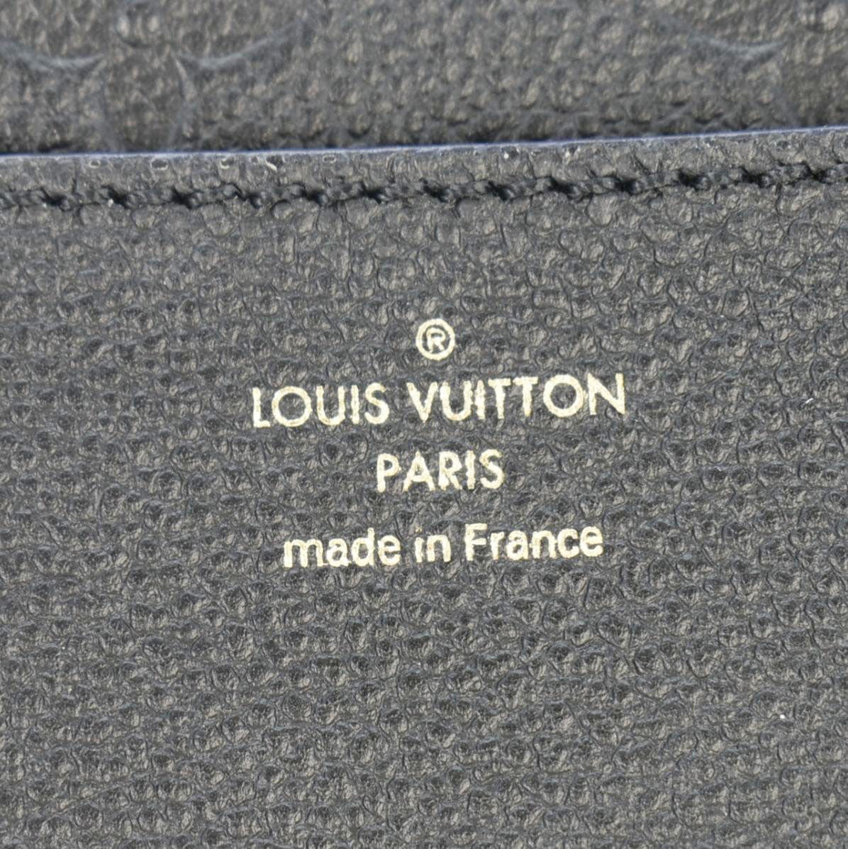 LOUIS VUITTON Blanche MM Empreinte Leather Shoulder Bag Black