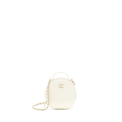 Chanel clutch with chain Caviar white L