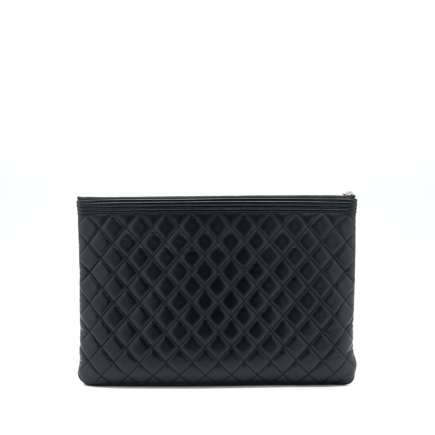 Chanel Boy Clutch Lambskin Black