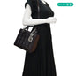 CHRISTIAN DIOR Lady Dior Quilted Patent Leather Shoulder Bag Burgundy