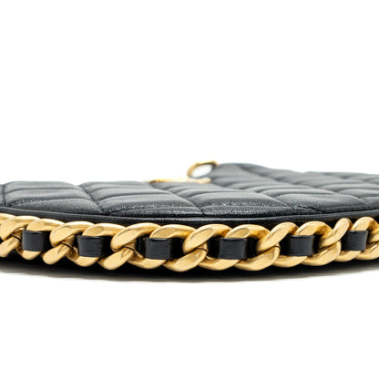 Chanel Hobo Shoulder Bag Lambskin Black (Microchip)