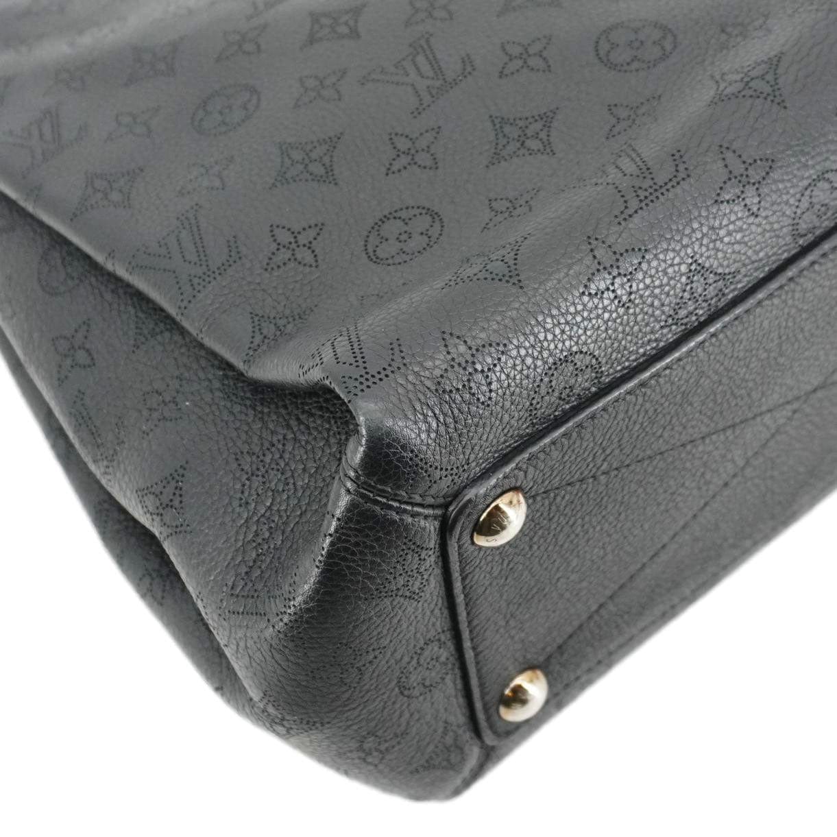 LOUIS VUITTON Babylone Monogram Mahina Leather Shoulder Bag Black