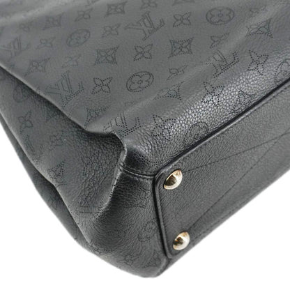 LOUIS VUITTON Babylone Monogram Mahina Leather Shoulder Bag Black