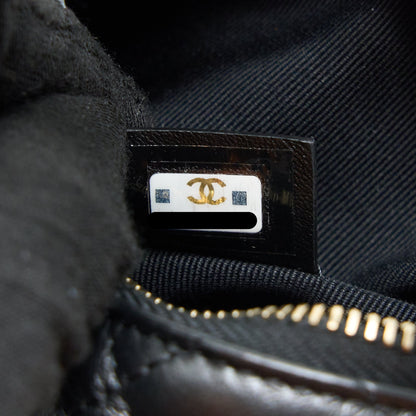 Chanel 23C Round Clutch Lambskin Black L (Microchip)