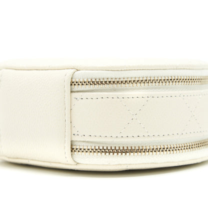Chanel clutch with chain Caviar white L