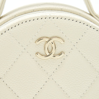 Chanel clutch with chain Caviar white L