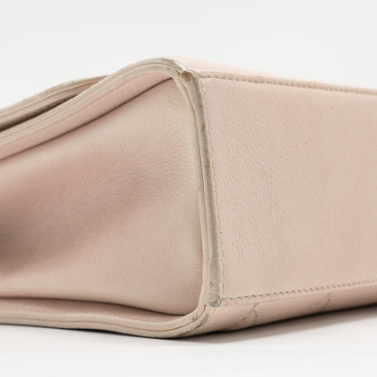 Chanel 17C Click Label Shoulder Bag Calfskin Light Pink L