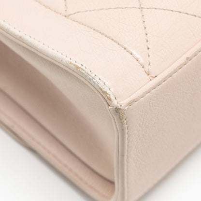Chanel 17C Click Label Shoulder Bag Calfskin Light Pink L