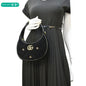 GUCCI GG Marmont Half Moon Mini Leather Shoulder Bag Black 770983