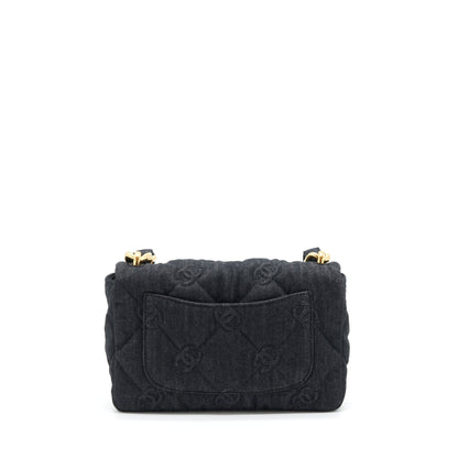 Chanel 22s Small Denim CC Logo Shoulder Bag