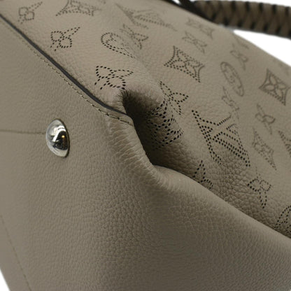 LOUIS VUITTON Beaubourg Mahina MM Leather Hobo Shoulder Bag Galet
