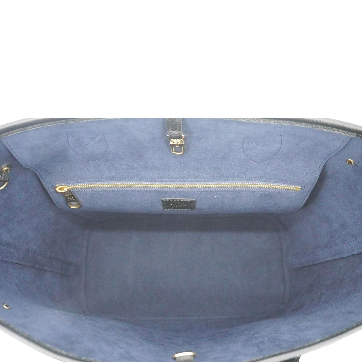 LOUIS VUITTON Neverfull MM Empreinte Leather Tote Shoulder Bag Black