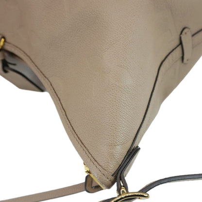 LOUIS VUITTON Carryall MM Empreinte Leather Shoulder Bag Beige