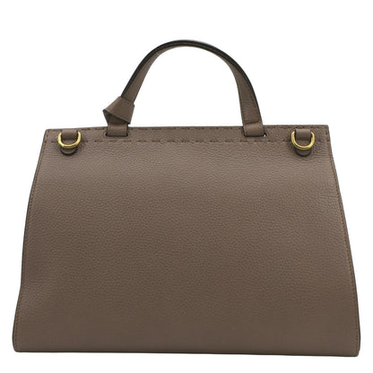 GUCCI GG Marmont Leather Top Handle Shoulder Bag Beige 421890