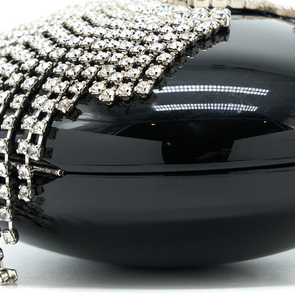 Chanel Runway Orb-shaped Evening Clutch Black with Crystal / Crystal Chain