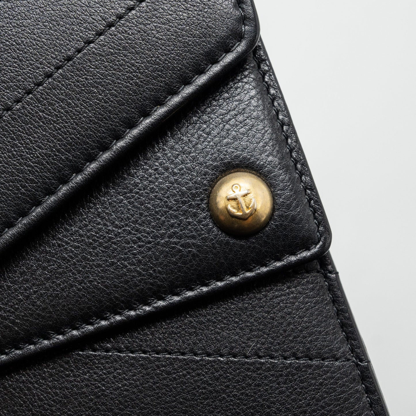 Chanel Voyage Chevron Clutch Calfskin Black