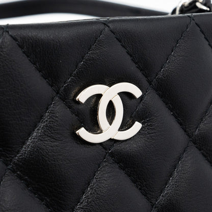 CHANEL SHOULDER BAG LAMBSKIN BLACK
