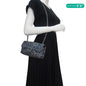 CHANEL Coco Mark No 5 Icon Canvas Chain Shoulder Bag Navy Blue