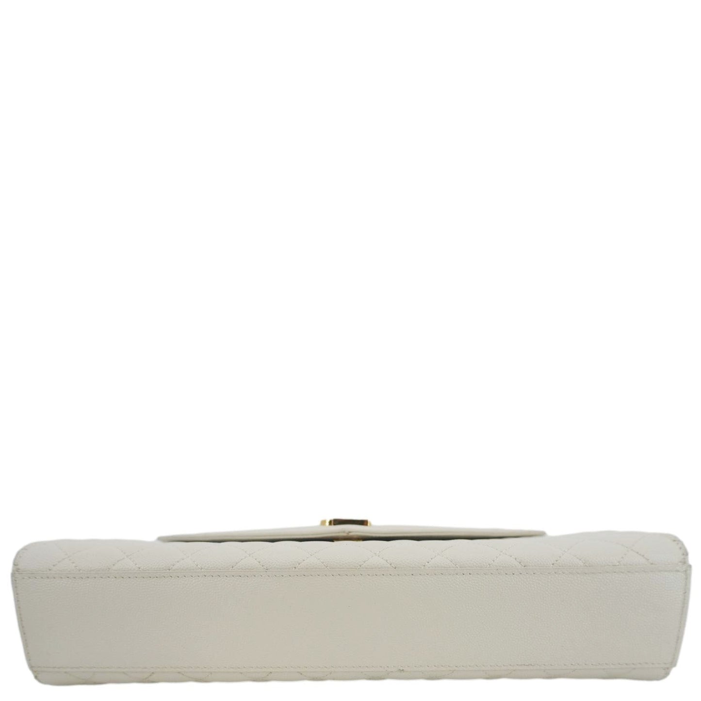 YVES SAINT LAURENT Envelope Large Mixed Matelasse Leather Shoulder Bag White