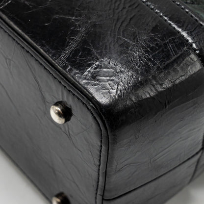 Chanel large quilted shoulder bag Calfskin black