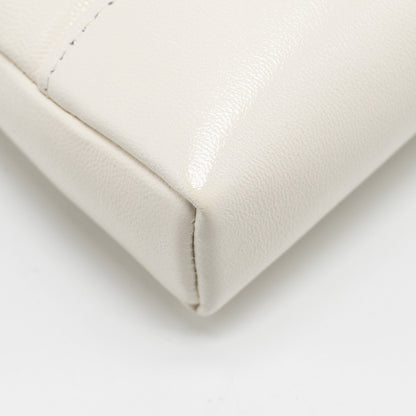 Chanel Mini 31 Clutch with Chain Shiny Calfskin White L (Microchip)