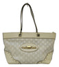 Gucci 145993 Cream Guccissima Leather Gold-tone Tote Shoulder Bag