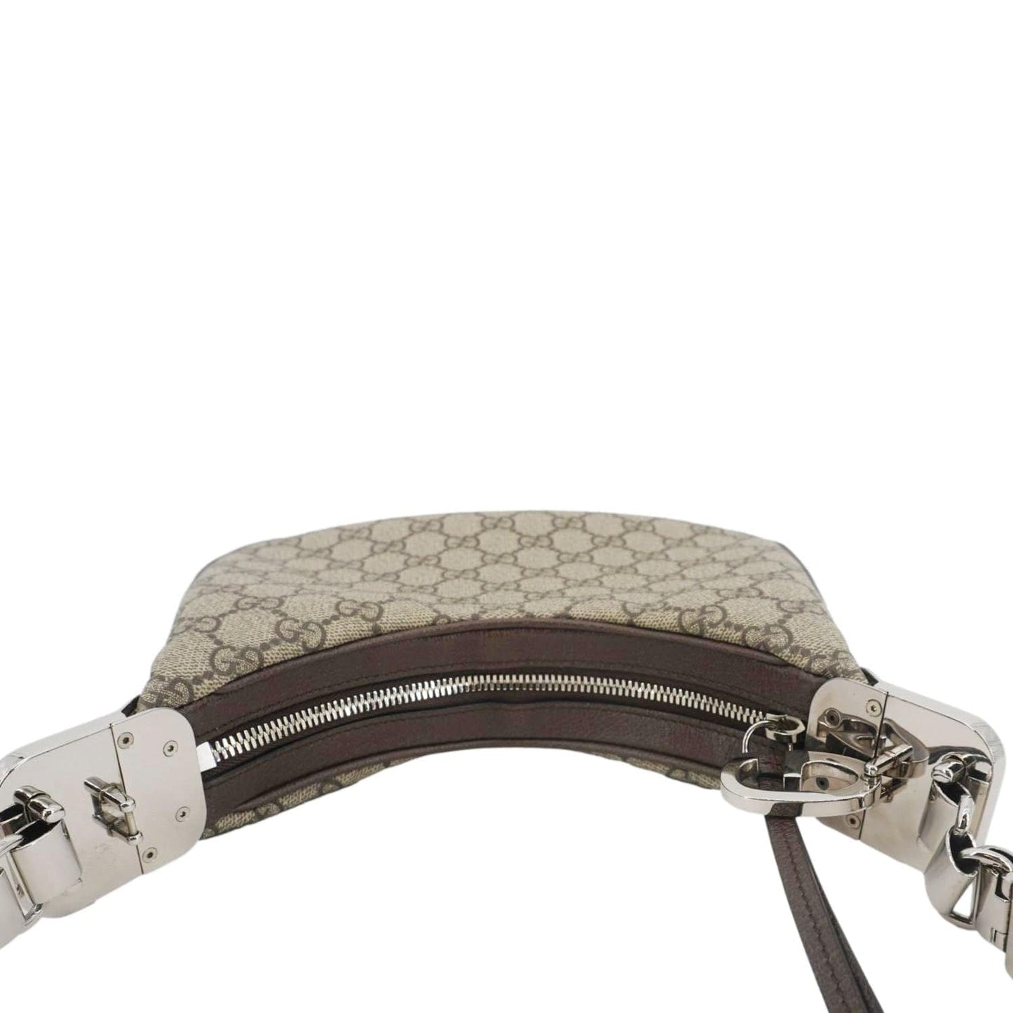 GUCCI Attache Small GG Supreme Canvas Shoulder Bag Beige 699409