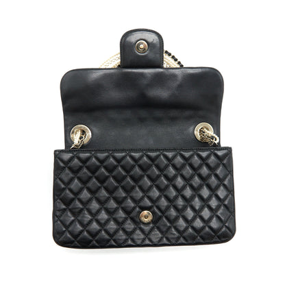 Chanel Westminster Pearl Shoulder Bag Lambskin Black