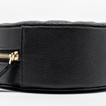 Chanel Round Clutch with Chain Caviar Black L
