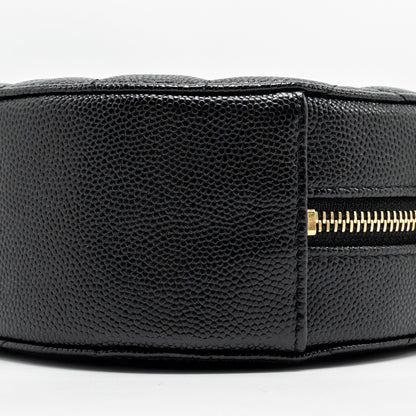 Chanel Round Clutch with Chain Caviar Black L
