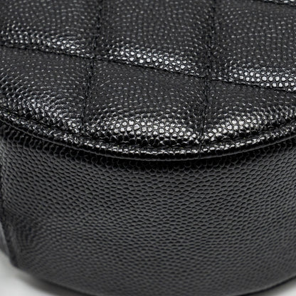 Chanel Round Clutch with Chain Caviar Black L