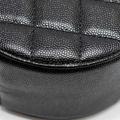 Chanel Round Clutch with Chain Caviar Black L