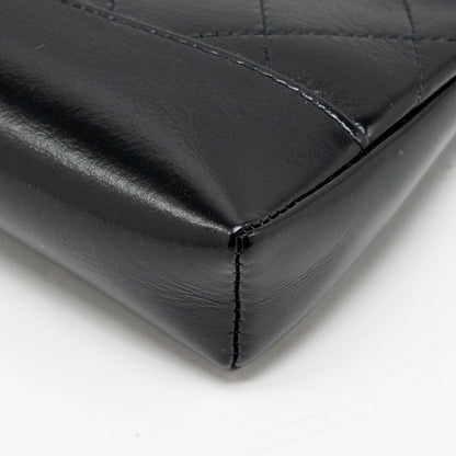 Chanel 24c Mini 31 Clutch With Chain Shiny Calfskin Black L (Microchip)