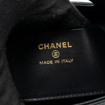 Chanel 24c Mini 31 Clutch With Chain Shiny Calfskin  Black L(Microchip)