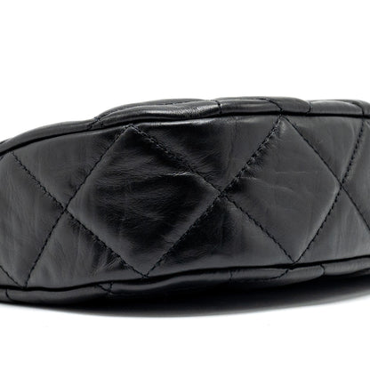 Chanel 23k 19 Hobo Shoulder Bag Calfskin Black  (microchip)