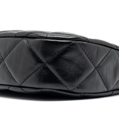 Chanel 23k 19 Hobo Shoulder Bag Calfskin Black  (microchip)
