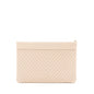 Chanel Clutch Chevron Caviar Beige