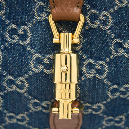 Gucci Jackie 1961 Small Shoulder Bag Denim/Leather Blue/Brown