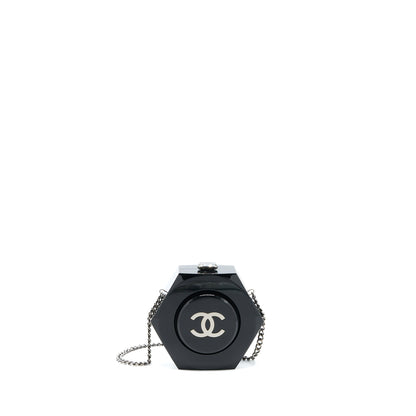 Chanel 18a CC Logo Evening Clutch Black