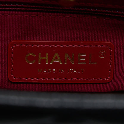 Chanel 22A Twist Your Buttons Hobo Shoulder Bag Caviar Black  (Microchip)