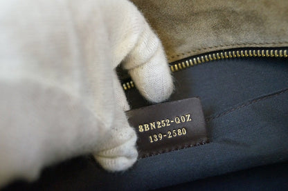 Fendi Pecan Canvas Leather Black/Brown Shoulder Bag