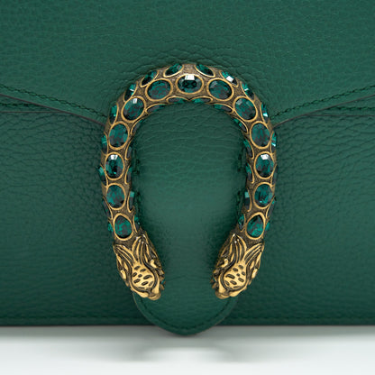 Gucci Dionysus Small Shoulder Bag Green With Multicolour Hardware