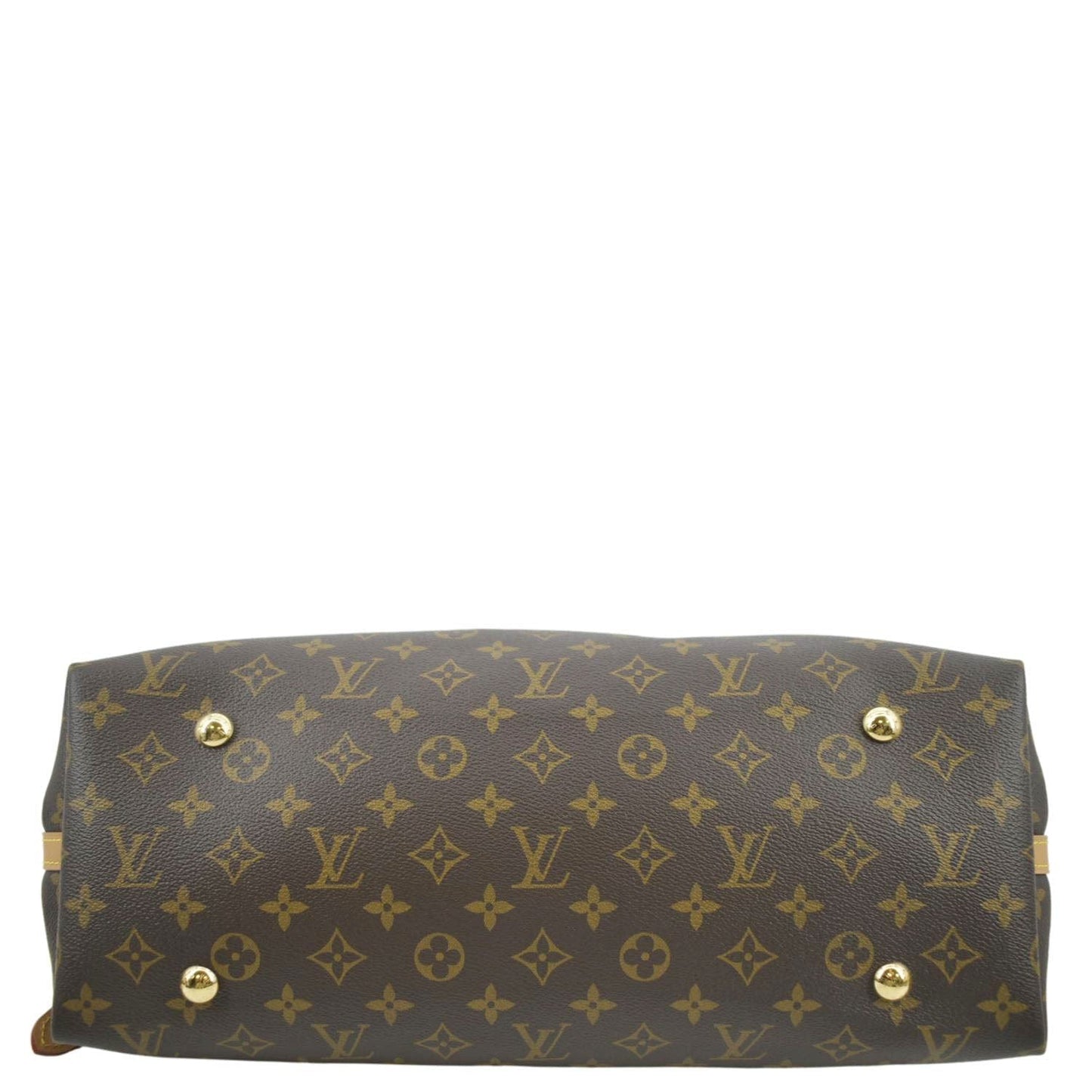 LOUIS VUITTON Carryall MM Monogram Canvas Shoulder Bag Brown